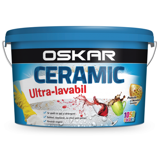OSKAR   Ceramic Ultralavabil Int Alb 15L,  vopsea lavabila